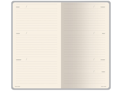 Еженедельник недатированный А6 Verde с нашивкой, зеленый