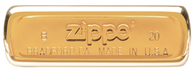 Зажигалка ZIPPO с покрытием Brushed Brass, латунь/сталь, золотистая, матовая, 38x13x57 мм