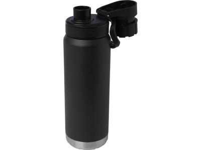 Бутылка для воды с вакуумной изоляцией Fortis/Фортис объемом 700 мл из меди и переработанной нержавеющей стали, сертифицированной по стандарту RCS, черный