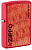 Зажигалка ZIPPO Made in USA Design с покрытием Red Matte, латунь/сталь, красная, 38x13x57 мм