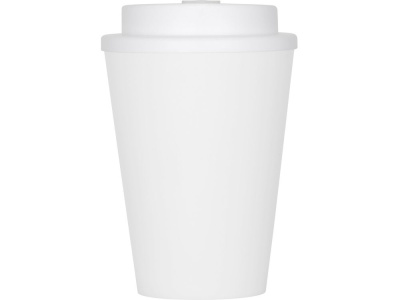 Пластиковый стакан Take away с двойными стенками и крышкой с силиконовым клапаном, 350 мл, белый