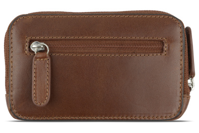 Ключница BUGATTI АРИСТОКРАТ | NOBILE, коричневое, воловья кожа/полиэстер, 11,5х1,5х7 см