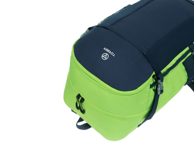 Туристический рюкзак TORBER КЕМПИНГ, синий/салатовый, полиэстер, 36 х 54 х 16 см