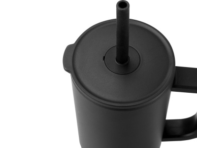 Brady термостакан с силиконовой трубочкой, 900 мл, сертифицированный согласно RCS- Черный