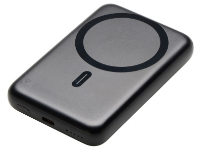 Магнитный внешний беспроводной аккумулятор Polarix, QC/PD, 10000 мАч, черный