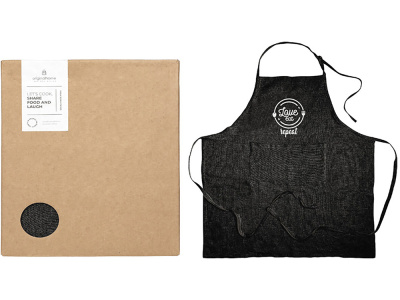 Originalhome фартук из переработанных материалов - сплошной черный