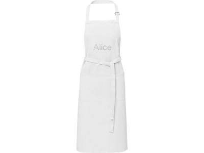 Фартук Andrea плотностью 240 г/м² с регулируемой завязкой на шее - Белый