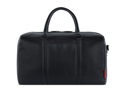 Сумка дорожная BUGATTI КЛАРК | CLARK, чёрная, воловья кожа/полиэстер, 45х20х27,5 см, 24 л