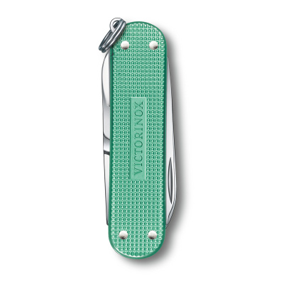 Нож-брелок VICTORINOX Classic SD Alox Colors "Minty Mint", 58 мм, 5 функций, мятный
