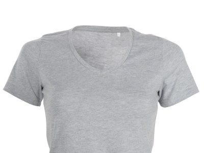 Футболка Heavy Super Club N женская с V-образным вырезом, серый меланж , размер L