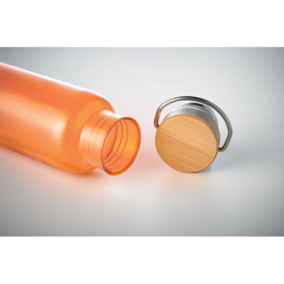 Бутылка 800мл. Бамбуковый топ прозрачно-оранжевый