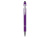 Ручка металлическая soft-touch шариковая со стилусом Sway, фиолетовый/серебристый