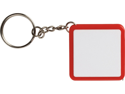 Брелок-рулетка, 1 м., белый/красный , размер 1м