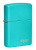 Зажигалка ZIPPO Classic с покрытием Flat Turquoise, латунь/сталь, бирюзовая, глянцевая, 38x13x57 мм