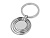 Брелок с 3 кольцами и диском, вращающимися вокруг одной оси, серебристый
