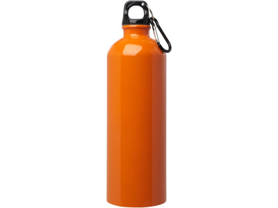 Одностенная бутылка для воды с карабином Oregon, изготовленная из нержавеющей стали, сертифицированной по стандарту RCS, объемом 750 мл - Оранжевый , размер 750 мл