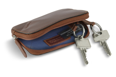 Ключница BUGATTI АРИСТОКРАТ | NOBILE, коричневое, воловья кожа/полиэстер, 11,5х1,5х7 см
