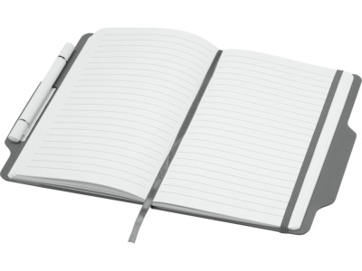 Nexus блокнот формата А5 в твердой обложке с ручкой и карандашом - Серый