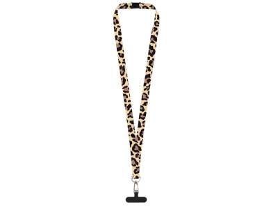 Ланъярд 2 см под сублимацию с трендовым карабином, замком обрыва и узким держателем для телефона из ПЭ, серебристый