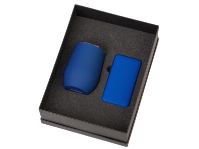 Подарочный набор с термокружкой и повербанком С2, 10000 mAh, синий , размер 10000 mAh