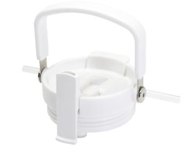 Термостакан Bronx/Бронкс объемом 900 мл из меди и переработанной нержавеющей стали, сертифицированной по стандарту RCS, с вакуумной изоляцией и крышкой с двойной функцией - Белый