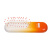Щетка Dewal Beauty серия "Caramel"мини, массажная,на подушке,с нейлоновым штифтом, из бука,оранжевая с белым.