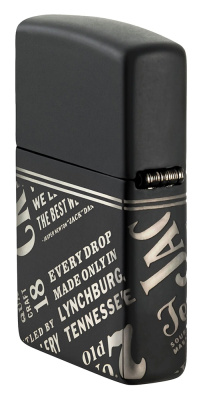 Зажигалка ZIPPO Jack Daniel's с покрытием Black Matte, латунь/сталь, разноцветная, 38x13x57 мм
