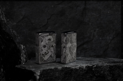 Зажигалка ZIPPO Mushroom Skulls с покрытием High Polish Black, латунь/сталь, черная, глянцевая, 38x13x57 мм