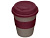 Стакан с силиконовой крышкой Cafe, burgundy