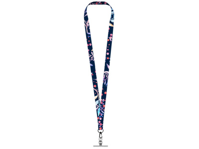 Ланъярд 2 см под сублимацию с трендовым карабином и металлическим держателем для телефона, черный