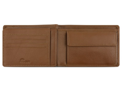 Портмоне BUGATTI БАНДА | BANDA, с защитой данных RFID, коньячного цвета, кожа козы/полиэстер, 12,5х2х9 см