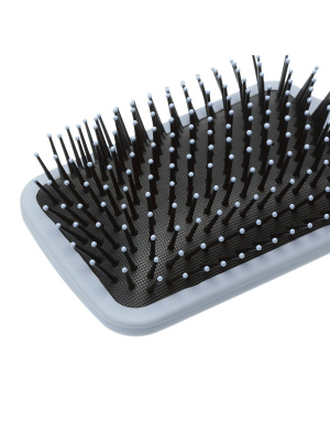 Щетка массажная Dewal Beauty серия "Прованс" с пластиковым штифтом, квадратная,лавандовая, 13 рядов