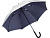 Зонт-трость 7119 Double silver, полуавтомат, серебристый/темно-синий