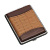 Портсигар S.Quire, сталь +натуральная кожа, коричневый цвет с рисунком, 74*95*18 мм