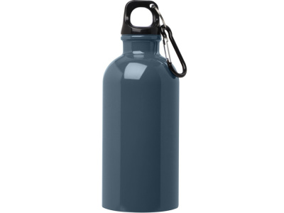 Одностенная бутылка для воды с карабином Oregon, изготовленная из нержавеющей стали, сертифицированной по стандарту RCS, объемом 400 мл - Hale Blue , размер 400 мл