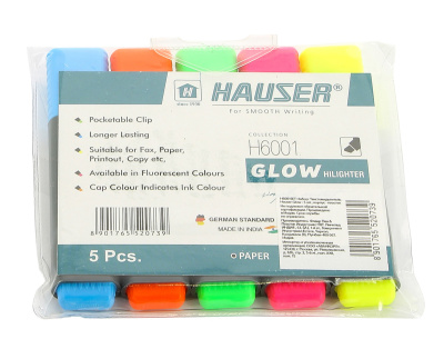 Набор: Текстовыделитель Hauser Glow - 5шт