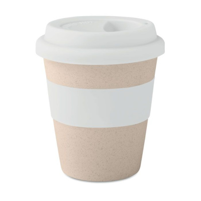 Термостакан из бамбука и п/п белый