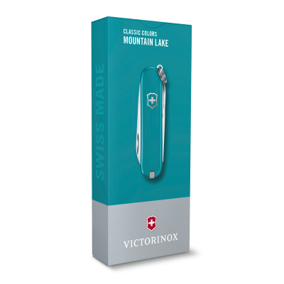 Нож-брелок VICTORINOX Classic SD Colors "Mountain Lake", 58 мм, 7 функций, тёмно-бирюзовый