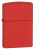 Зажигалка ZIPPO Classic с покрытием Red Matte, латунь/сталь, красная, матовая, 38x13x57 мм