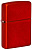 Зажигалка ZIPPO Classic с покрытием Metallic Red, латунь/сталь, красная, матовая, 38x13x57 мм