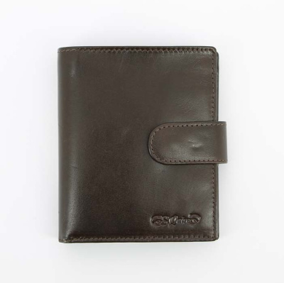 Портмоне S.Quire, натуральная воловья кожа, коричневый, гладкая, 12 x 10,4 x 1 см