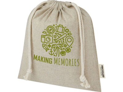 Средняя подарочная сумка Pheebs объемом 1,5 л из хлопка плотностью 150 г/м2, натуральный , размер 1,5л