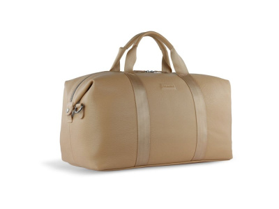 Сумка дорожная BUGATTI ЭЛЬЗА | ELSA, песочного цвета, воловья кожа/полиэстер, 47х22х24/30 см