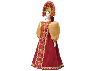 Подарочный набор: кукла фарфоровая, чай Малина с мятой, красный