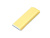 Флешка прямоугольной формы, оригинальный дизайн, двухцветный корпус, 4 Гб, желтый/белый , размер 4Gb