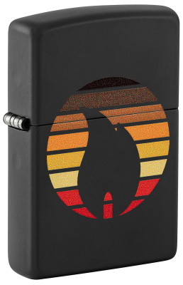 Зажигалка ZIPPO Colorblock с покрытием Black Matte, латунь/сталь, черная, 38x13x57 мм