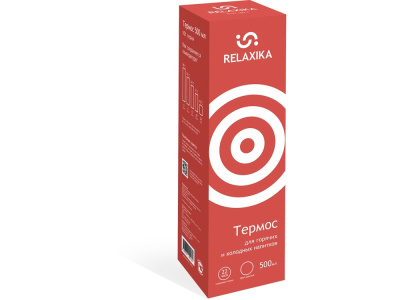 Термос Relaxika 101 (0,5 литра), красный (без лого) , размер 500