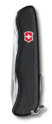 Нож перочинный VICTORINOX Picknicker, 111 мм, 11 функций, с фиксатором лезвия, чёрный