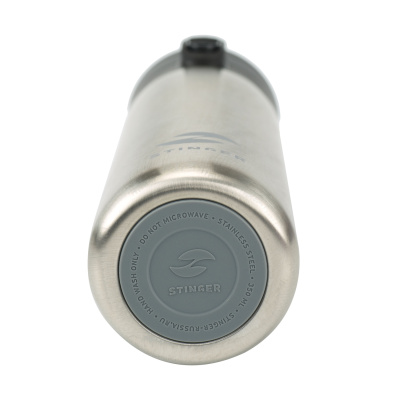 Термокружка Stinger, 0,35 л, сталь/пластик, серебристый, 6,6 x 6,4 x 20,3 см