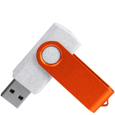 Флешка TWIST ECO Белая с оранжевым 4027.07.05.16ГБ